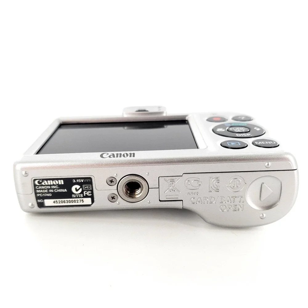 Canon PowerShot A1300 16.0MP Digital Camera Silver w/ Memory Card & Box Tested